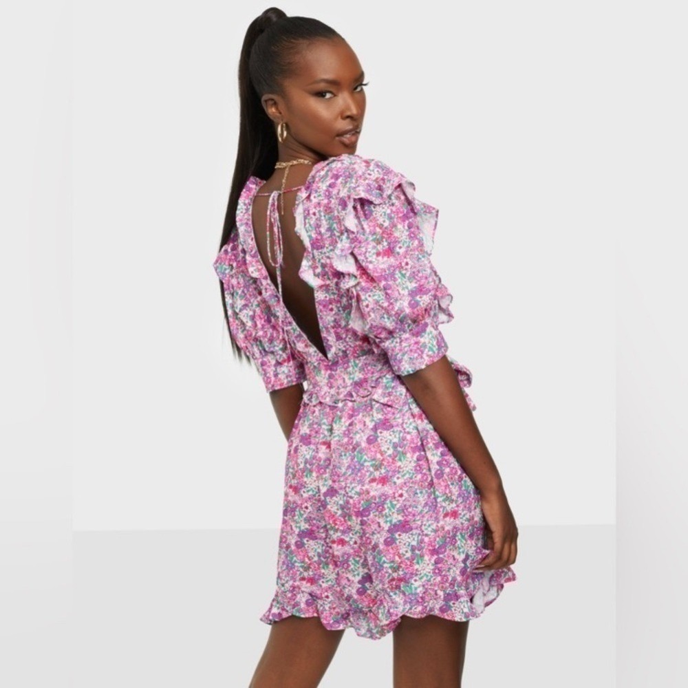 For Love and Lemons Katarina Mini Dress‎ in Rose size M